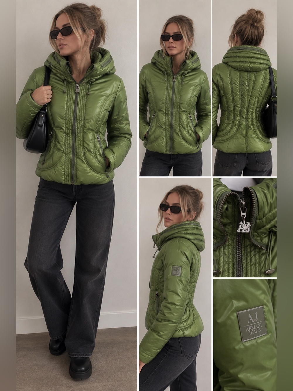 Armani Jeans Green Puffer Jacket